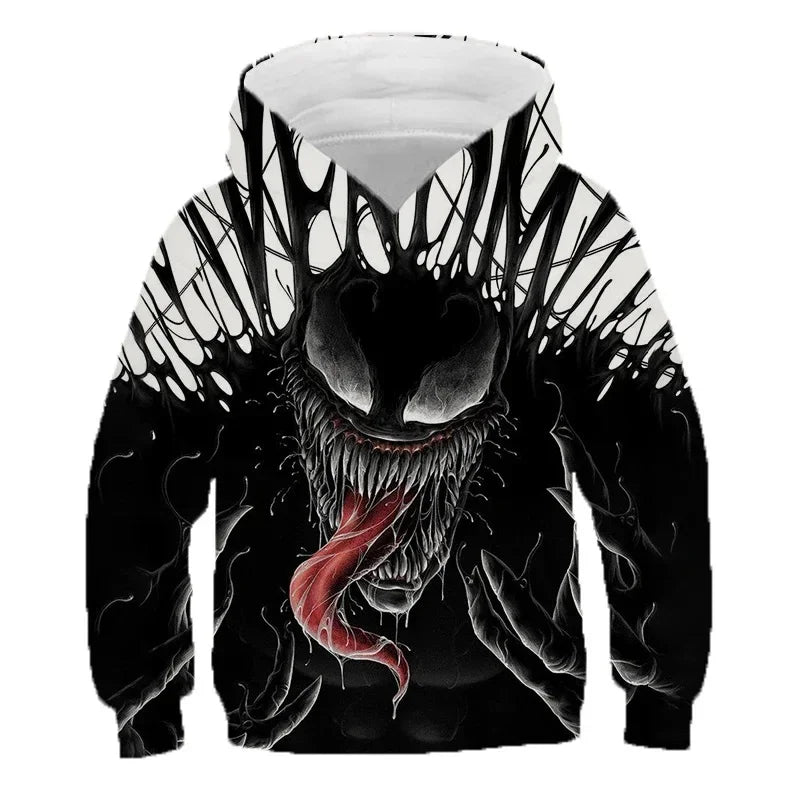 Venom Marvel Men's 3D Printing Oversized Pullover Hoodie