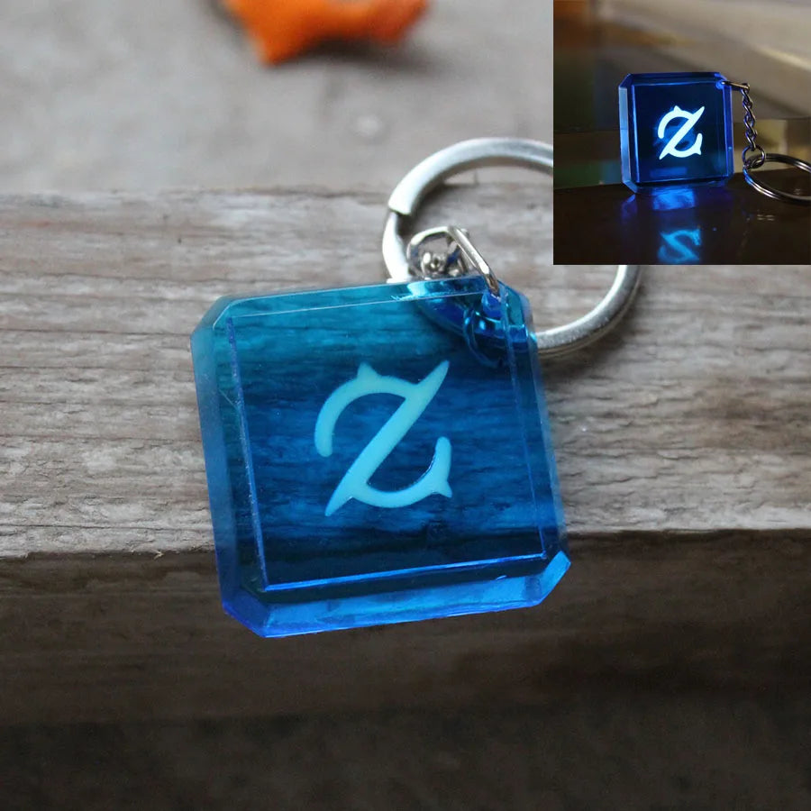 Glowing Final Fantasy XIV game profession GLOW in the DARK keychain