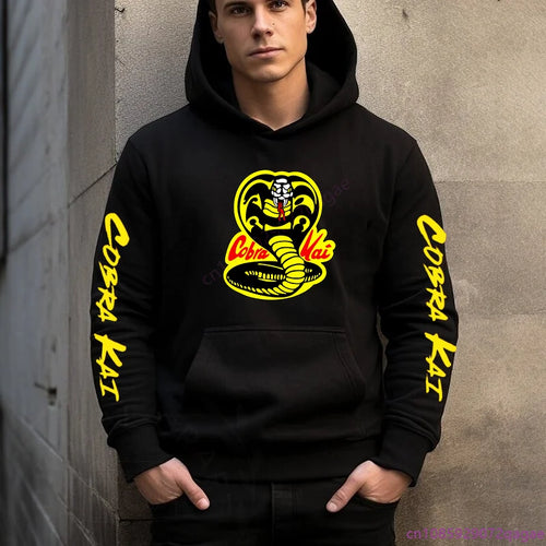 Men's Cobra Kai Cool Print Hoodie Casual Outdoor Street Men's Sweatshirt