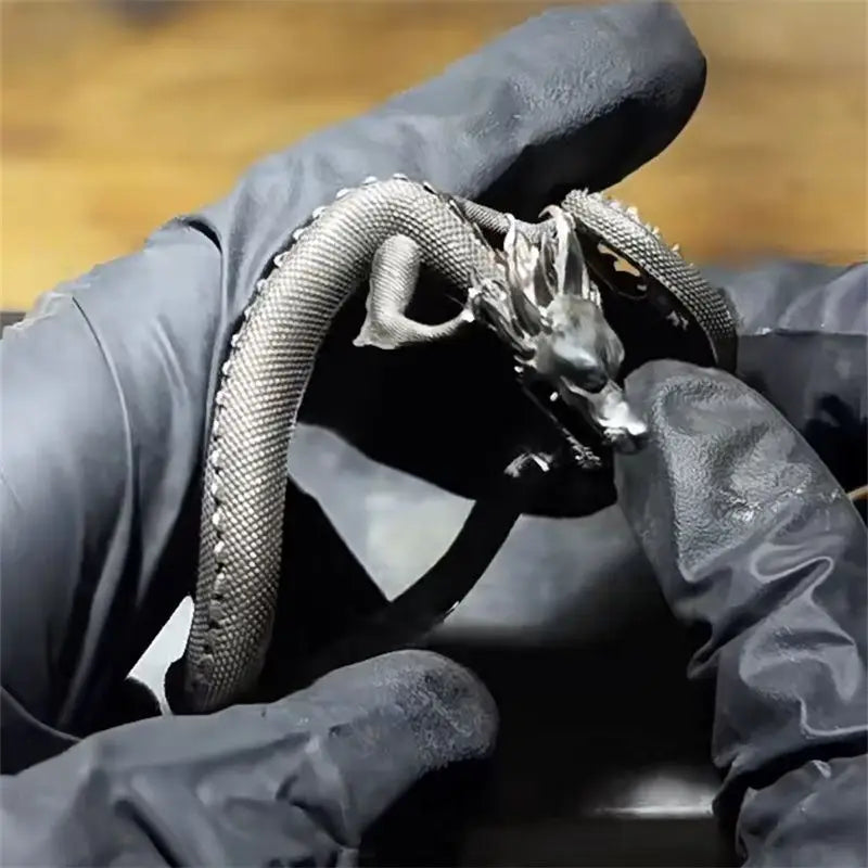 Domineering Dragon Shape Cuff Bracelet for Men Punk Bracelet Jewelry