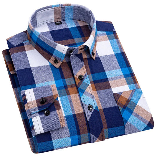 High Quality Men's Flannel Soft 100% Cotton Plus Size