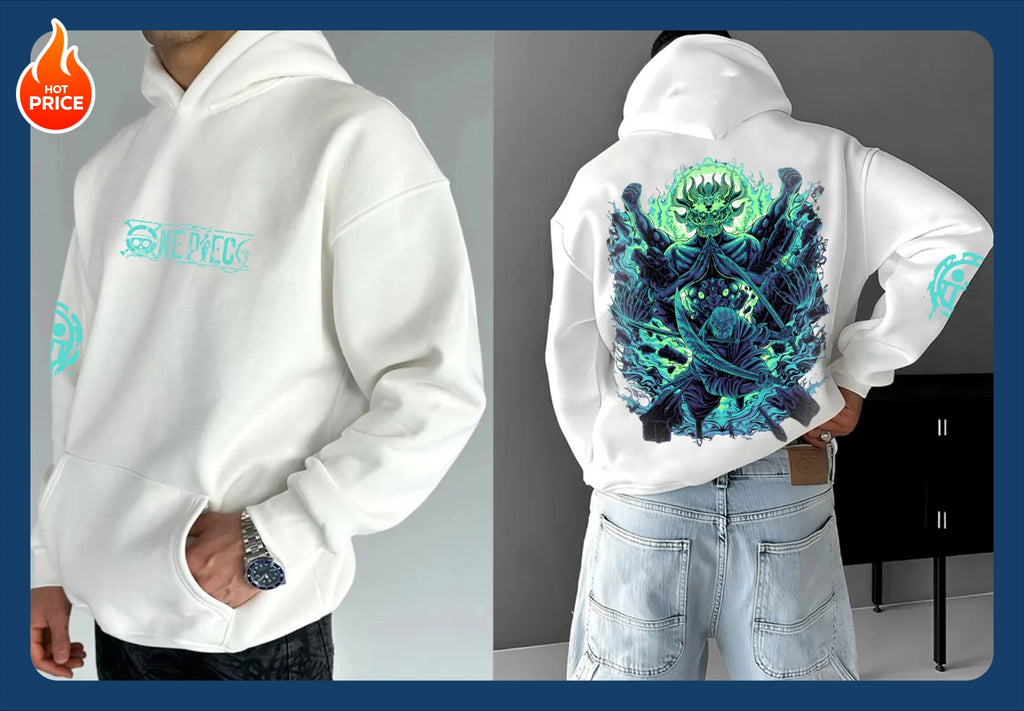 ONE PIECE Zoro Chopper Hoodie Popular Loose Unisex Animation Cotton Sweater