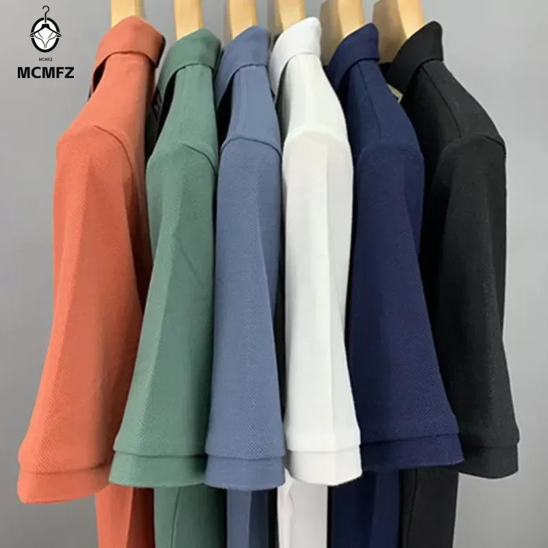 Men's Casual Fashion Polo Shirt Breathable and Comfortable Embroidered Top