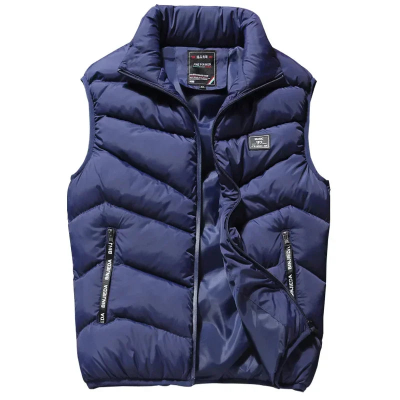 Plus size Sleeveless Coats Men's Vest Cotton Thicken Waistcoat