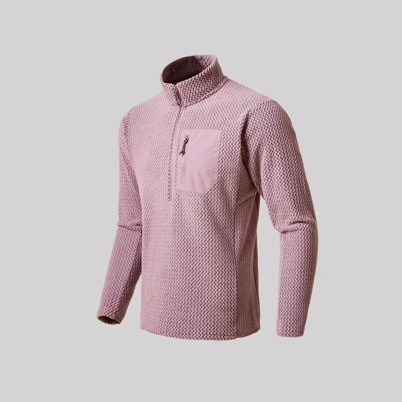 Colorful Outdoor Unisex Half-zip Long-sleeved Bottom Half-high Collar Sweatshirt