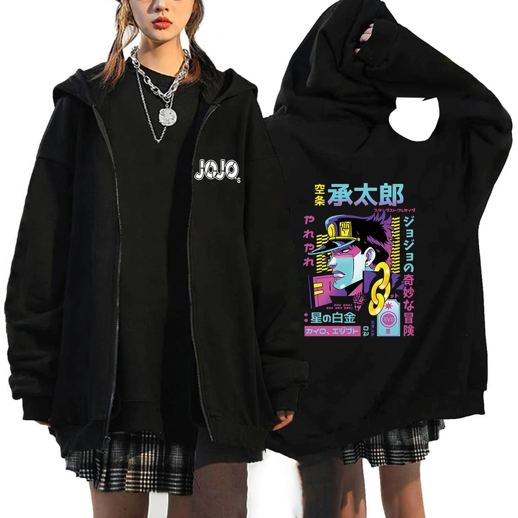 JoJo Bizarre Adventure Men's Sweatshirt Long Sleeve Oversized Hoodies Jacket
