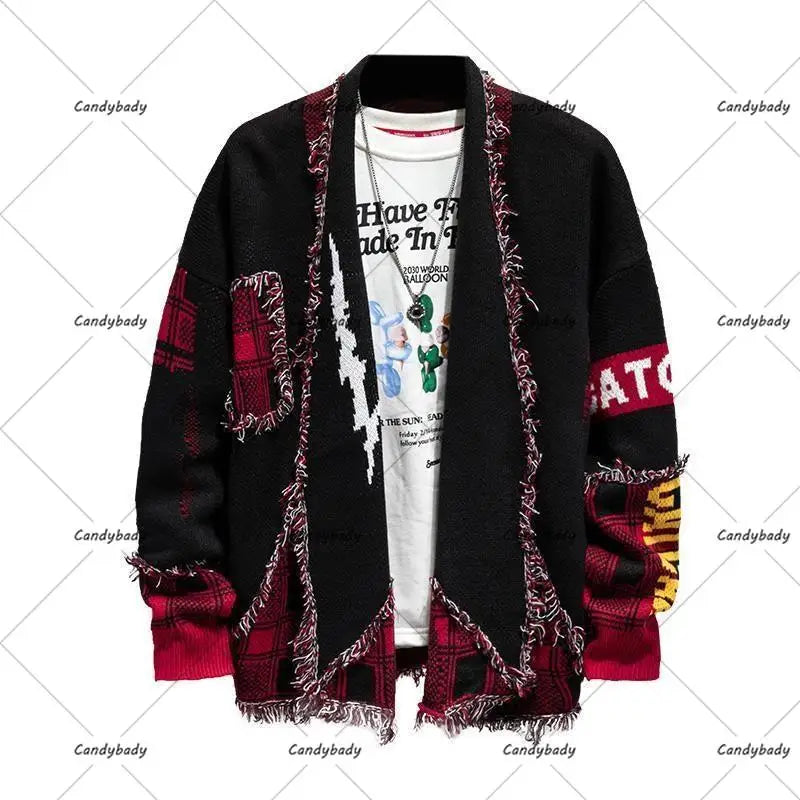 Retro Japanese National Wind Cat Beard Sweater Loose Cardigan Sweater