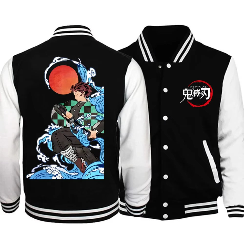 Tanjirou/Nezuko Demon Slayer Baseball Uniform Jacket Unisex Harajuku