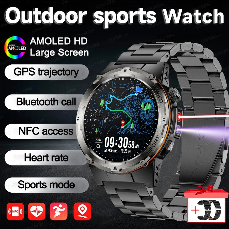 T-Rex 3 Military Smart Watch Men Compass AMOLED HD Screen Sport Bracelet