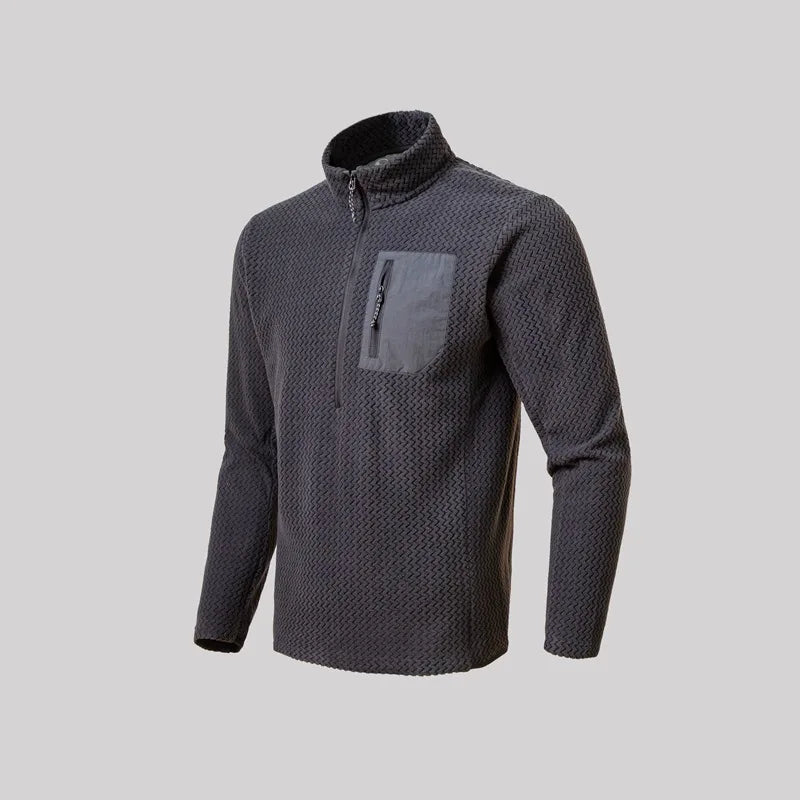 Colorful Outdoor Unisex Half-zip Long-sleeved Bottom Half-high Collar Sweatshirt