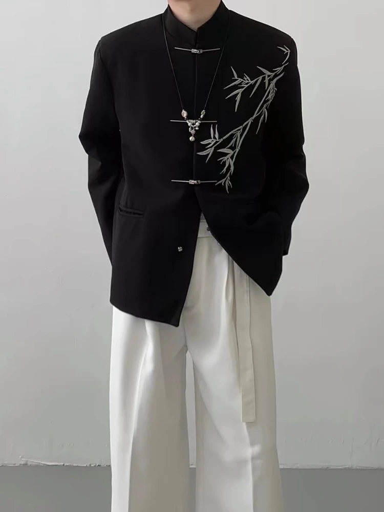 Jacket For Men With Embroidery Chinese Coats Original Suits And Blazers