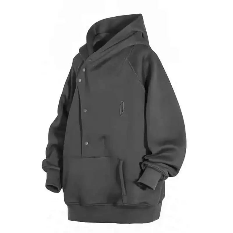 Male Tide Dark Punk Sweatshirt Ninja Streetwear Turtleneck Hoodie Loose Coat