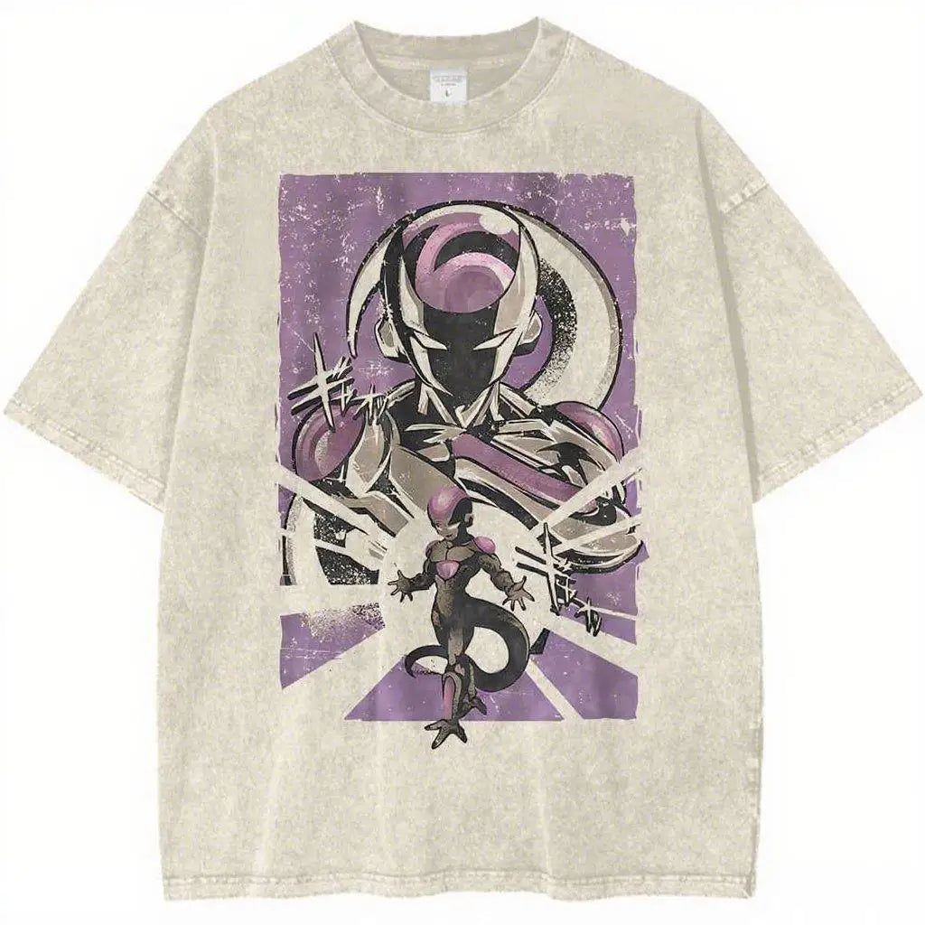 Dragon Ball Z Graphic T Shirt Unisex Wash Cotton Short Sleeve Printed Tops Vintage Streetwear