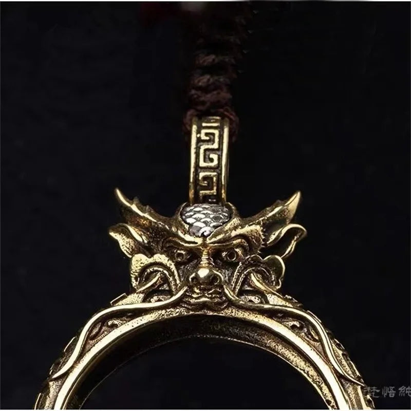 Personality Relief Dragon Head Pendant Necklace For Men Jewelry Vintage Amulet