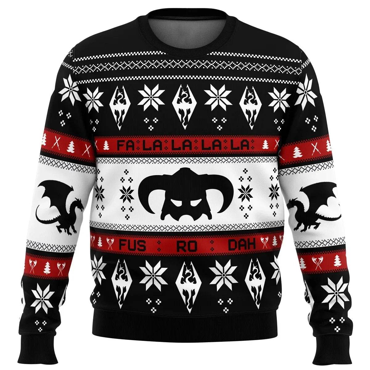 Skyrim Fusrodah Ugly Christmas Sweater Pullover Men 3D Autumn/Winter Clothing