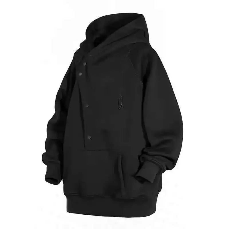 Male Tide Dark Punk Sweatshirt Ninja Streetwear Turtleneck Hoodie Loose Coat