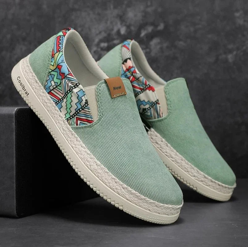 Flat Canvas Shoes For Men Linen Loafers Summer Men's Sneakers
