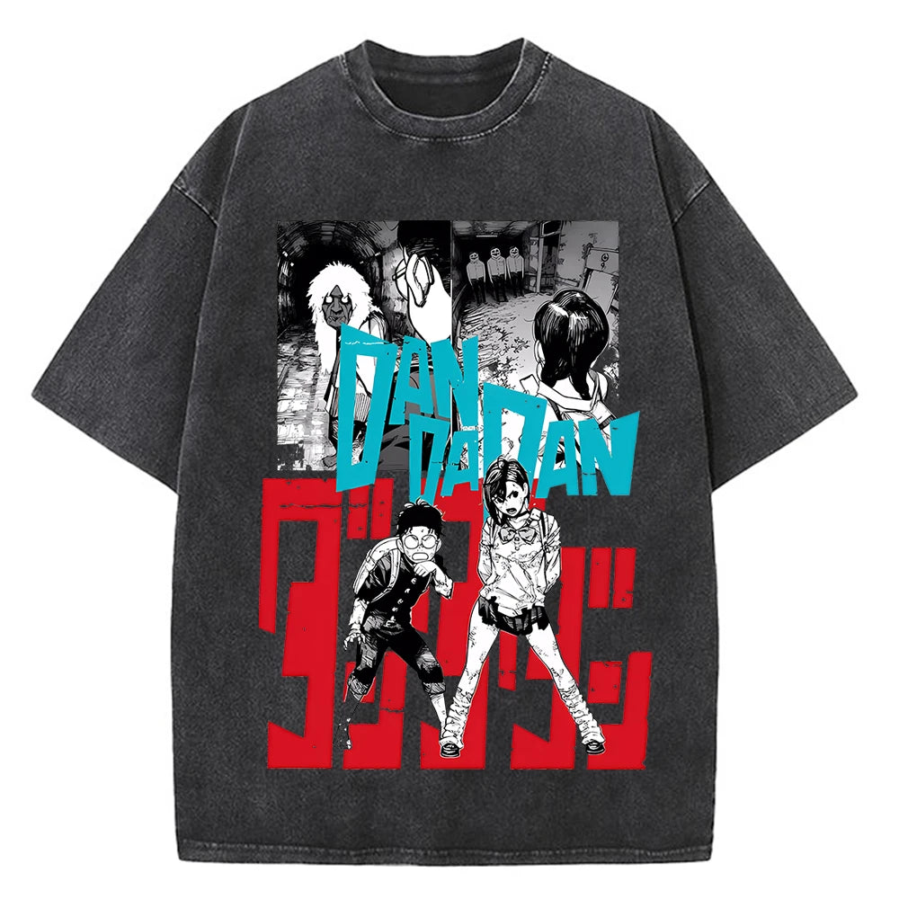 Dandadan Men Anime High Quality Cotton EU Size T-shirt Aesthetic Fashion