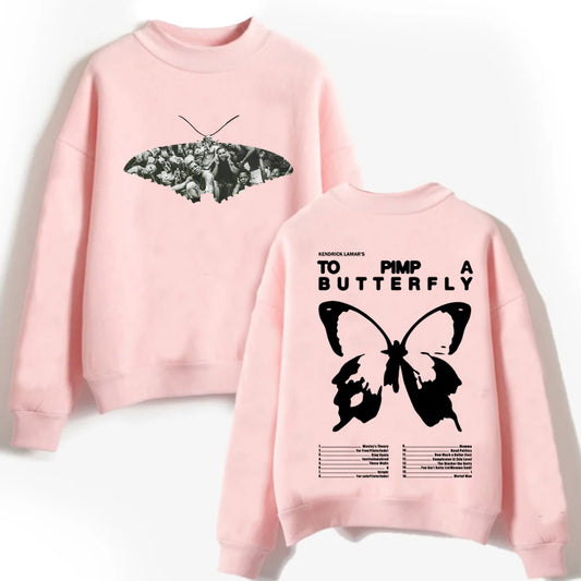 To Pimp A Butterfly Kendrick Lamar Men's Long Sleeve Sweatshirts Oversized (US Size)