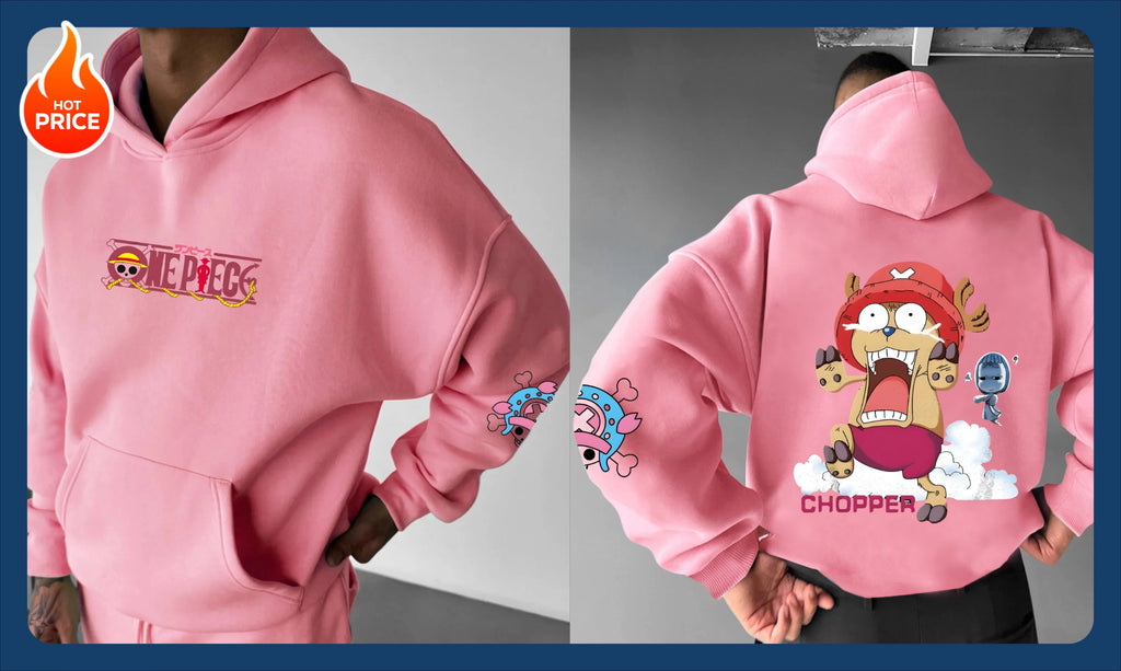 ONE PIECE Ace Nami Chopper Brook Hoodie Loose Unisex Animation Pure Cotton Sweater