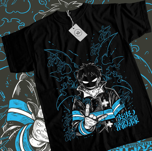 Shinra T-shirt Fire Force Skitaru Shonen Tamaki Benimar Shirt
