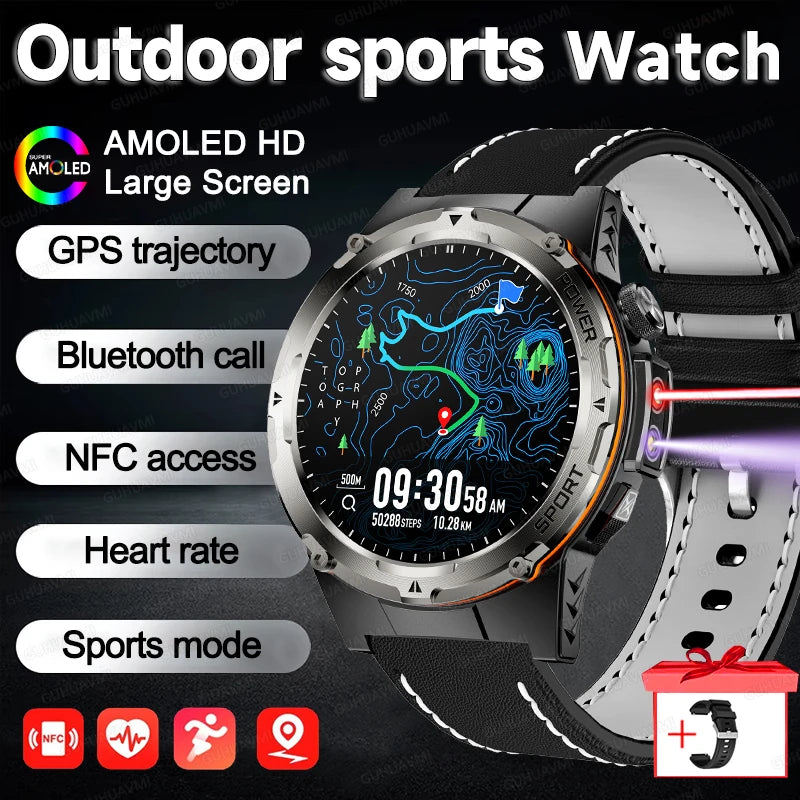 T-Rex 3 Military Smart Watch Men Compass AMOLED HD Screen Sport Bracelet