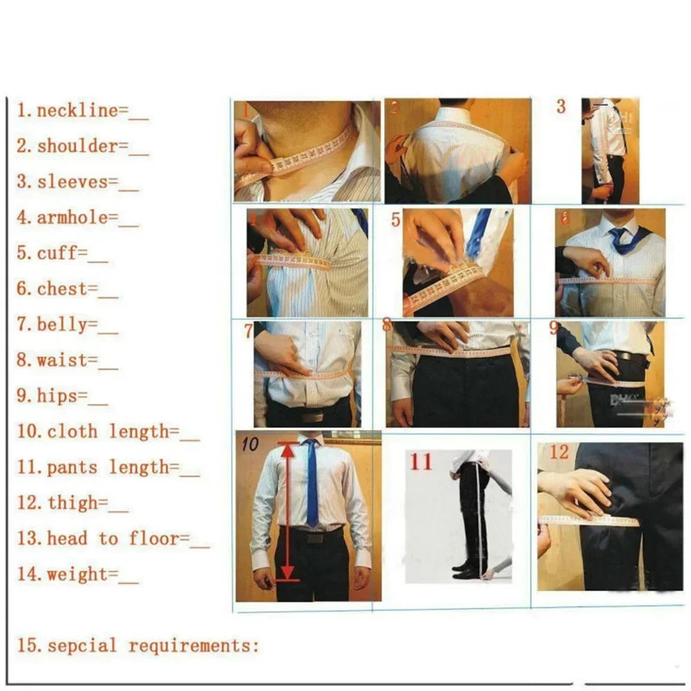 Elegant White Suits for Men 3 Piece Chic Lapel Single Button Tuxedo Slim (Blazer+Vest+Pants)