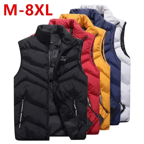 Plus size Sleeveless Coats Men's Vest Cotton Thicken Waistcoat