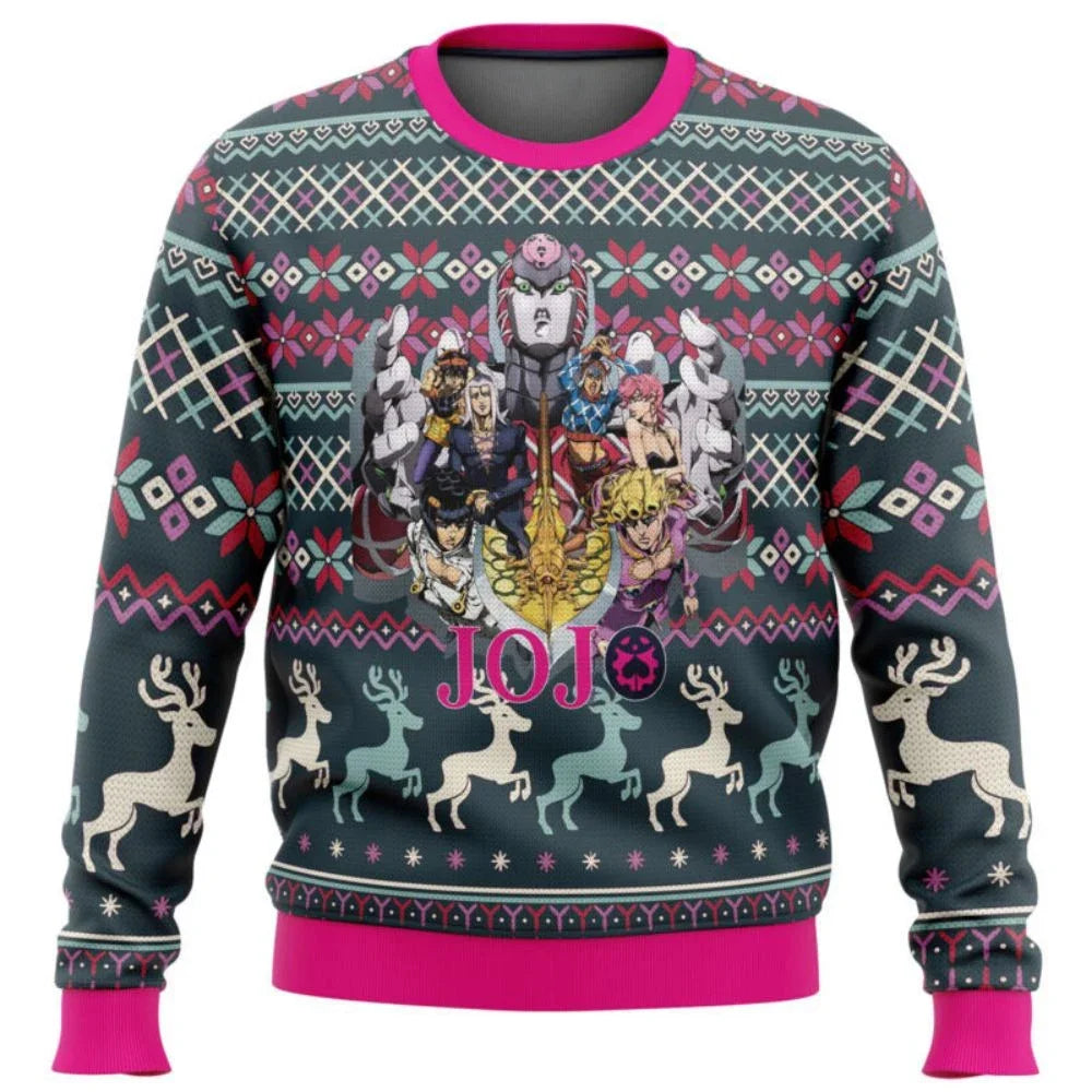 3D Sweatshirt JoJo's Bizarre Adventure Ugly Christmas Sweater Pullover