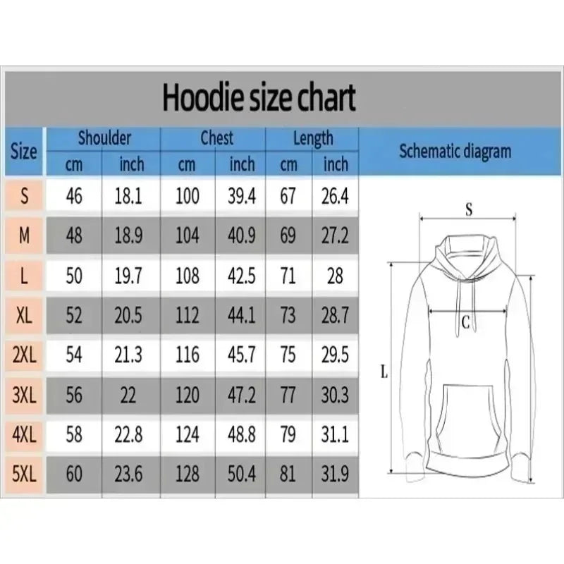 Pokémon Front and Rear Printed Hoodie Men Harajuku Large Size Casual Sweater