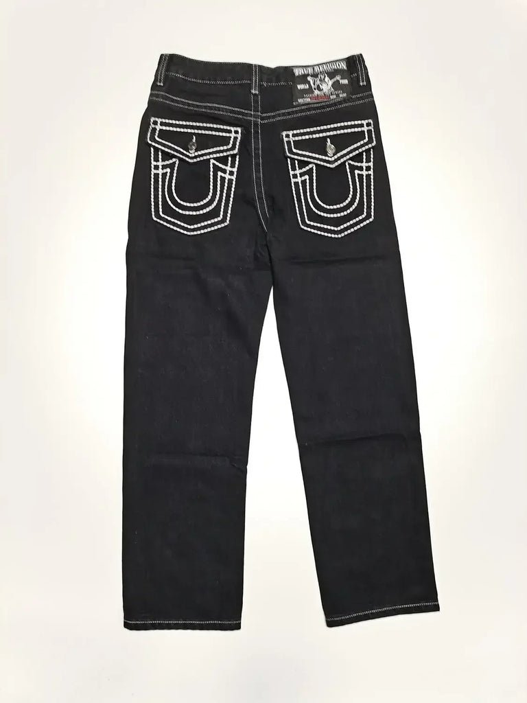 Embroidered Jeans Vintage Street Loose Casual Denim baggy pants
