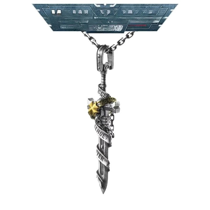 Europe Style Star Casting Black Templar for Men Katana Master Sword Pendant