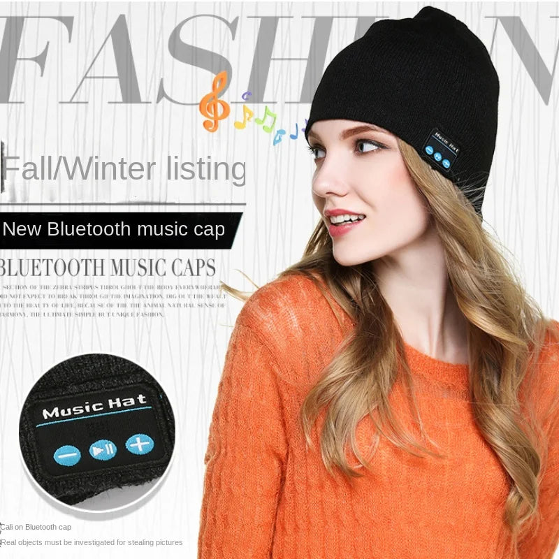 Wireless Bluetooth, washable warm unisex Knit Beanie, Hands free Headset