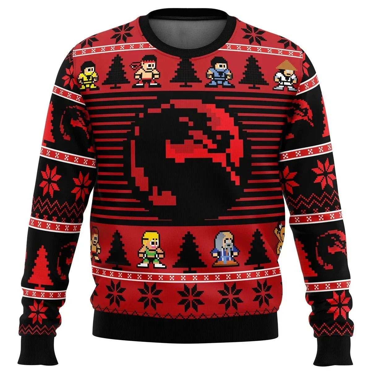 Mortal Kombat Finish Him Ugly Christmas Pullover Men 3D Sweatshirt