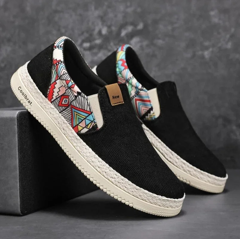 Flat Canvas Shoes For Men Linen Loafers Summer Men's Sneakers
