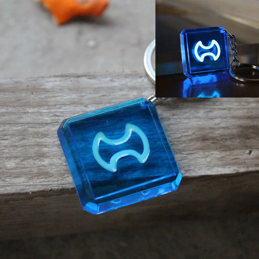 Glowing Final Fantasy XIV game profession GLOW in the DARK keychain