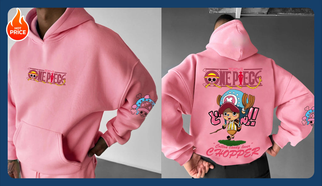 ONE PIECE Zoro Chopper Hoodie Popular Loose Unisex Animation Cotton Sweater