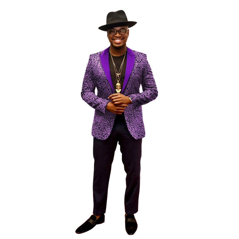 African Jacket for Men Long Sleeve Top African Dashiki African Print Blazer