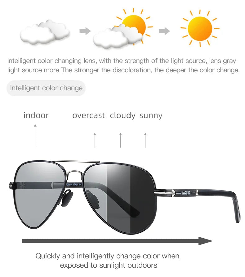 Polarized Pilot Sun Glasses for Men Eyewear