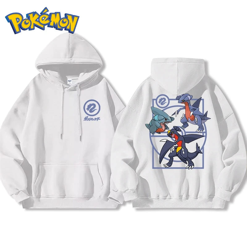 Pokémon Front and Rear Printed Hoodie Men Harajuku Large Size Casual Sweater