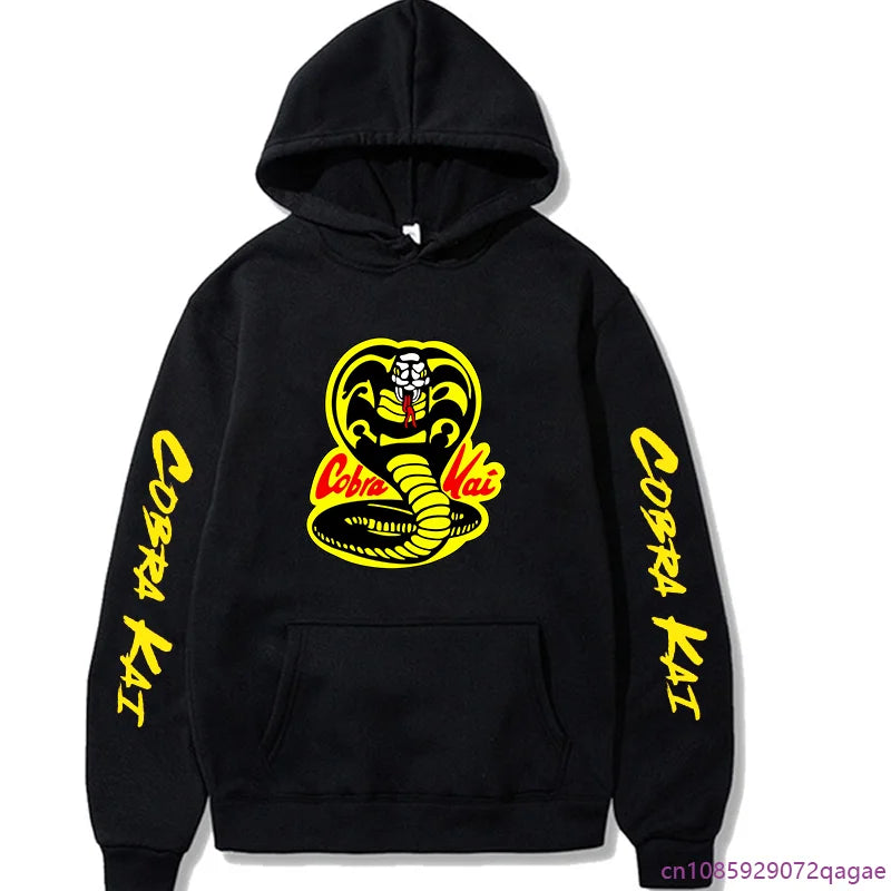 Men's Cobra Kai Cool Print Hoodie Casual Outdoor Street Men's Sweatshirt