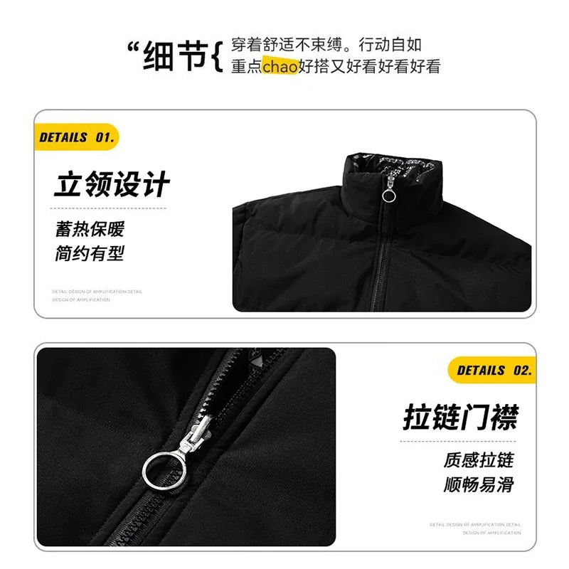 Men High Quality Windproof Casual Style Cotton Warm Parkas