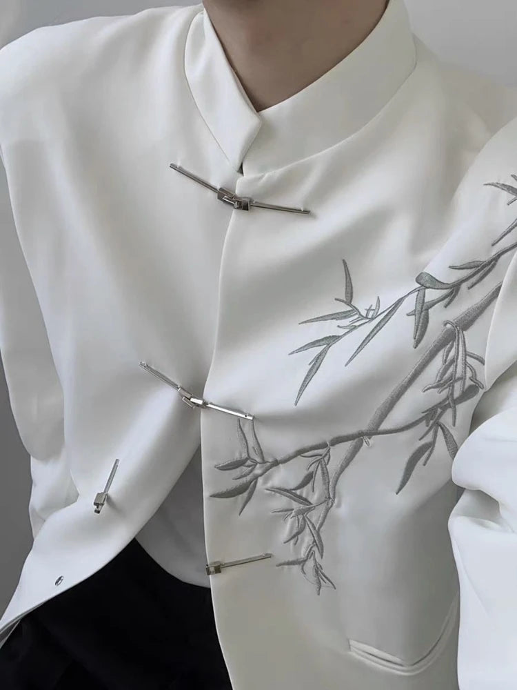 Jacket For Men With Embroidery Chinese Coats Original Suits And Blazers