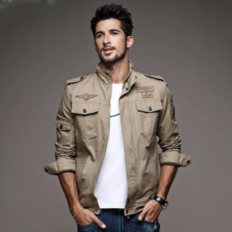 Casual Military Plus Size M-6XL Air force Cargo Men's Jackets Coat