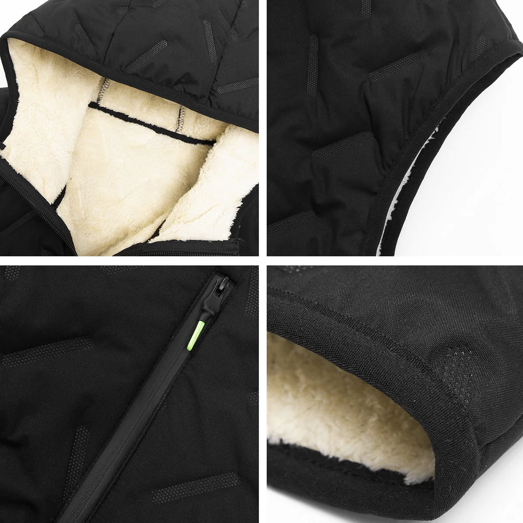 Men's thickened down vest with hood, comfortable and warm, suitable for daily life and travel