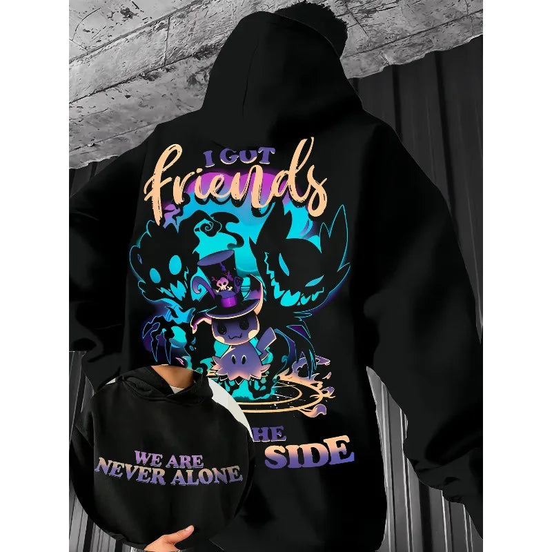 Pokémon Halloween Limited Hoodie Unisex  Mimikyu Large Size Loose Casual Sweater