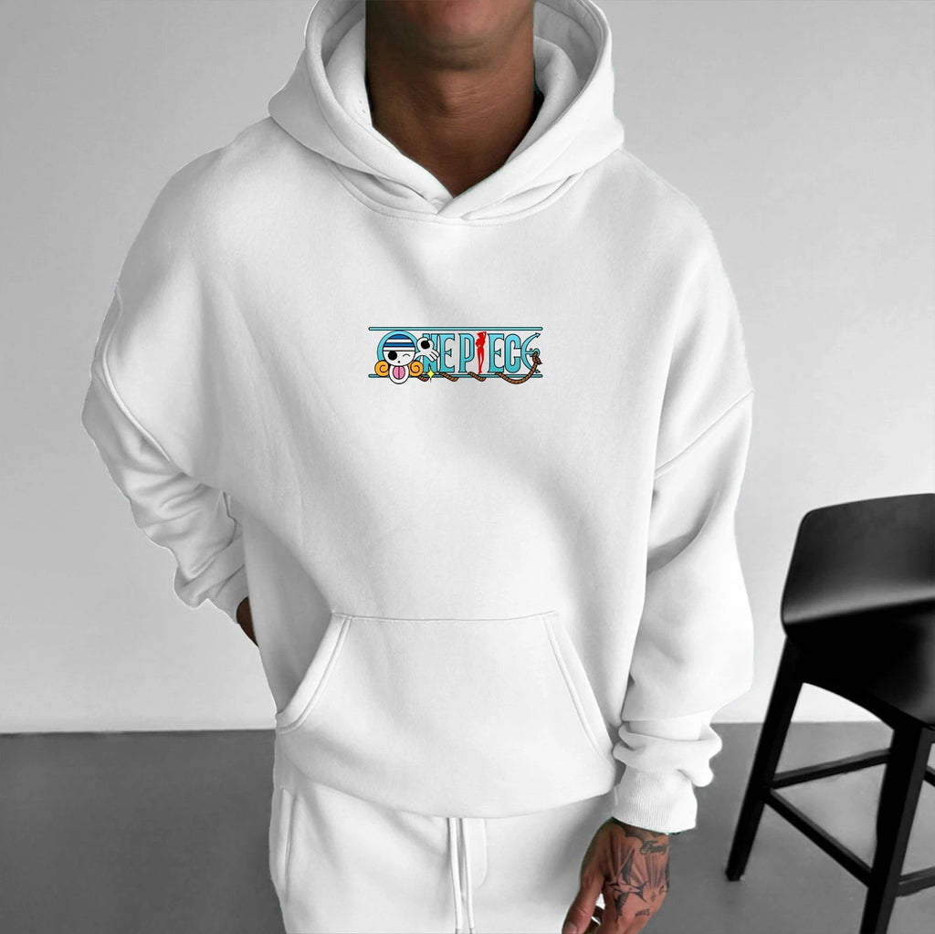 ONE PIECE Ace Nami Chopper Brook Hoodie Loose Unisex Animation Pure Cotton Sweater