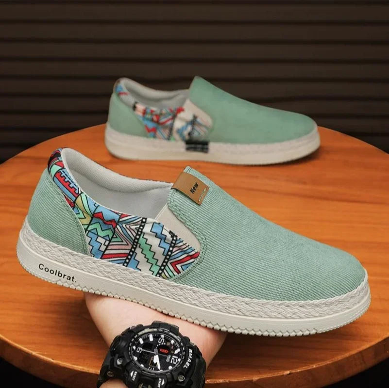 Flat Canvas Shoes For Men Linen Loafers Summer Men's Sneakers