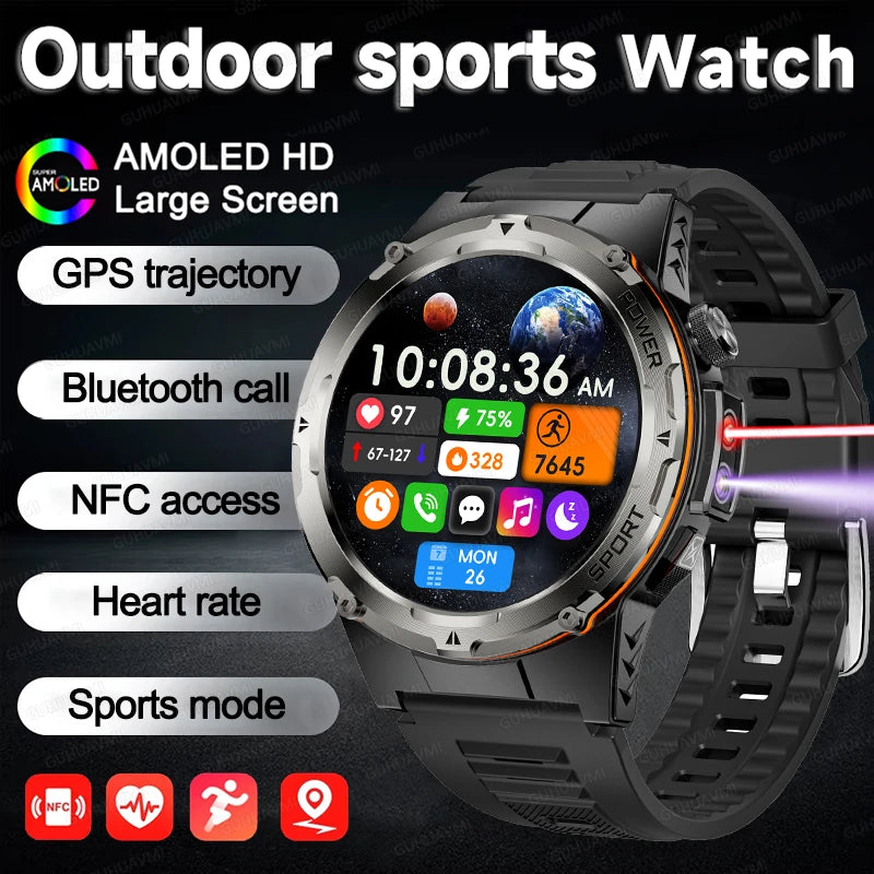 T-Rex 3 Military Smart Watch Men Compass AMOLED HD Screen Sport Bracelet