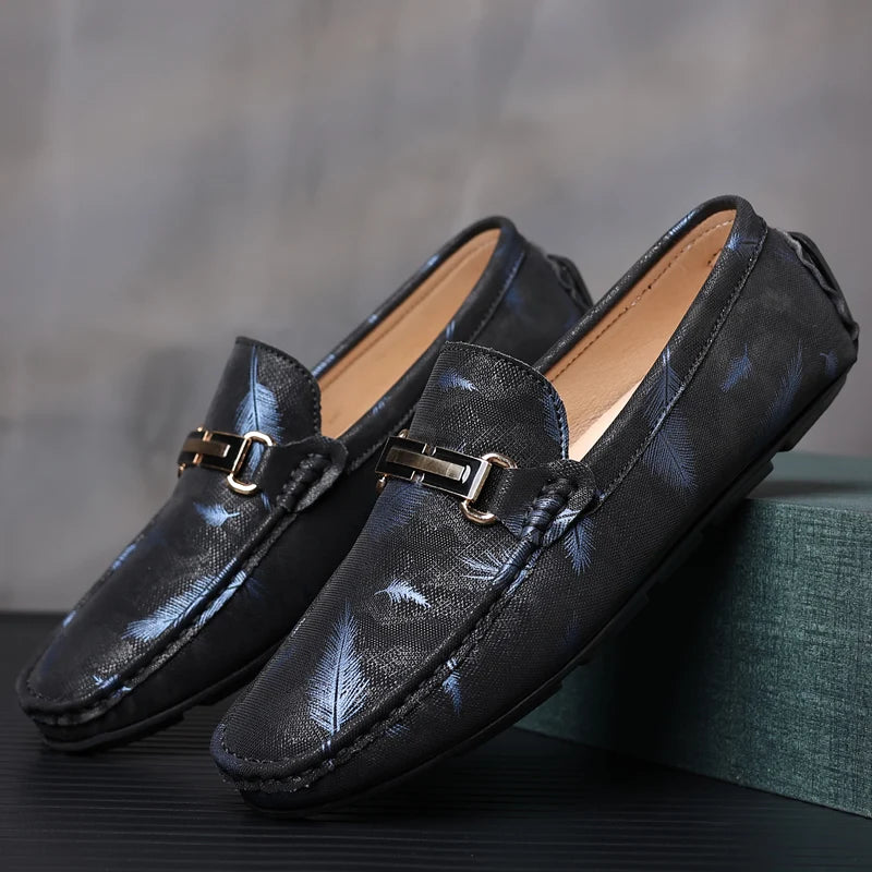 Men‘s High Quality Slip on Classics Leather Comfortable Outdoor Flats Shoes